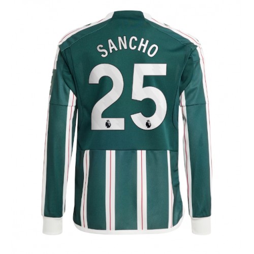 Moški Nogometni dresi Manchester United Jadon Sancho #25 Gostujoči 2023-24 Dolgi Rokav